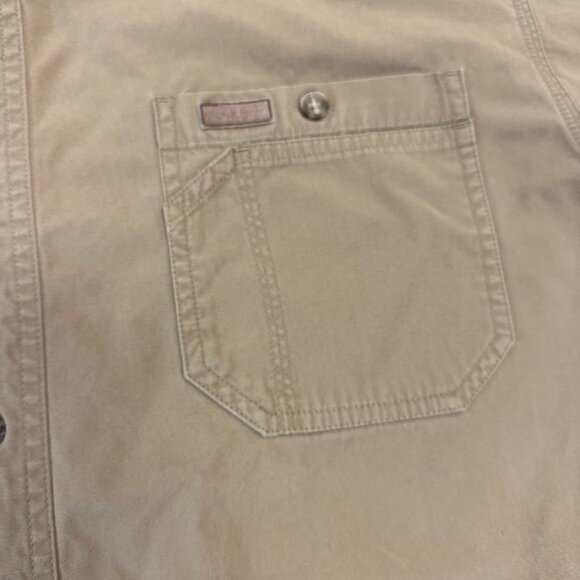 CARHARTT MENS TAN SHORT SLEEVE BUTTON UP SHIRT LARGE - Picture 4 of 10